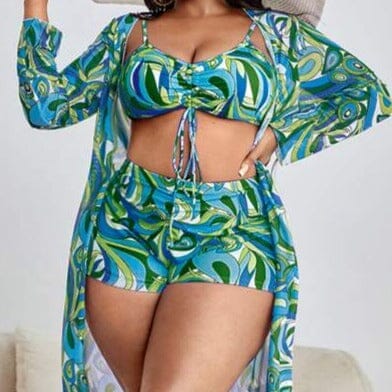 Biquíni Plus Size + Saída de Praia Magiara Roupas (Biquíni 3) Dm Stores GG Multicolorido 2