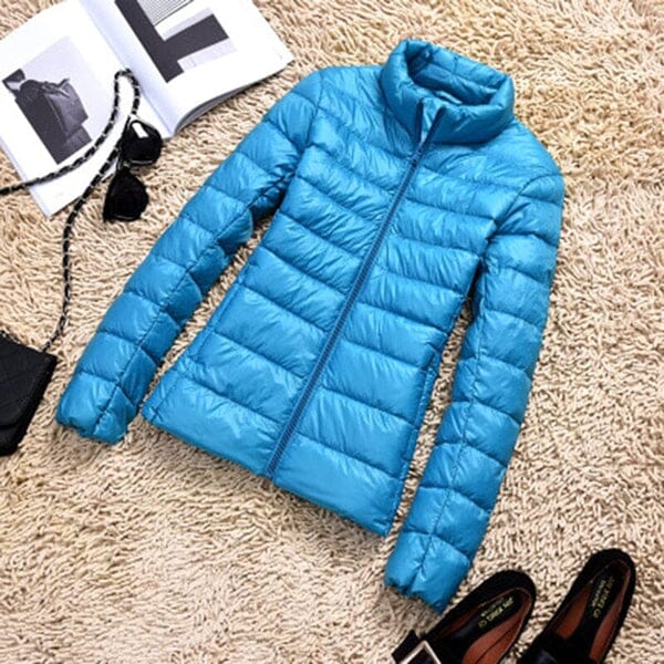 Jaqueta Feminina Ultra Ligth Down FEMININO - VESTUÁRIO - JAQUETA PUFFER Dm Stores Azul PP
