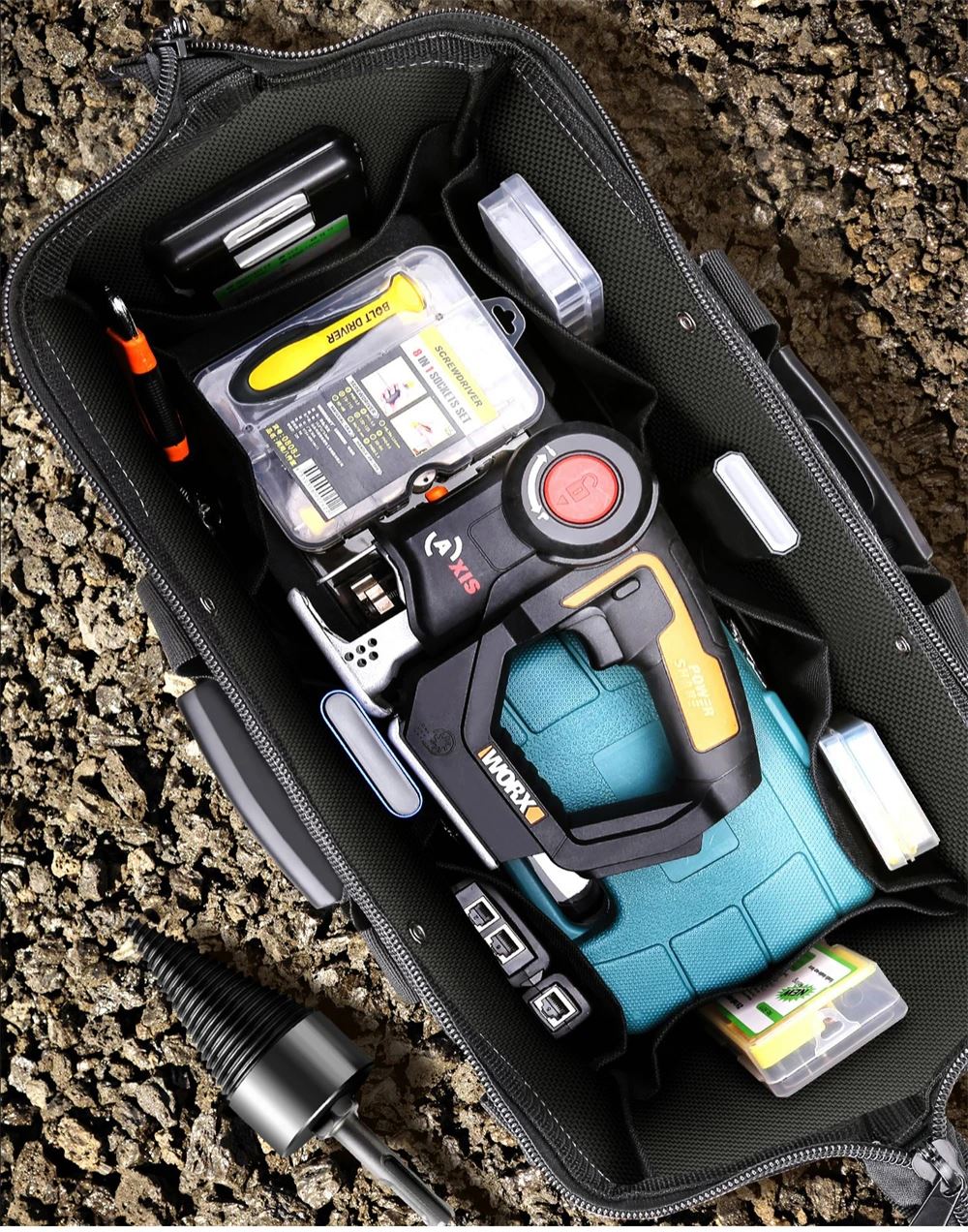 TechPro Max – Bolsa Organizador Impermeável para Ferramentas de Eletricista MASCULINO - FERRAMENTAS - BOLSA 1 Dm Stores