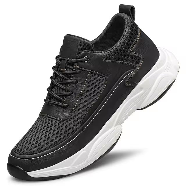 Tênis Respirável Masculino Eleva Altura – Conforto Ortopédico MASCULINO - CALÇADOS - TENIS 11 Dm Stores Preto 37