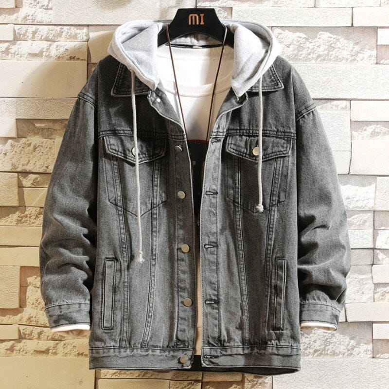 Jaqueta Jeans com Forro de Moletom - DenimComfort Roupas (Jaqueta Masculina 1) Dm Stores Cinza PP
