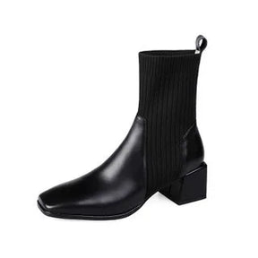 Bota de Couro Salto Bloco Euphoric
