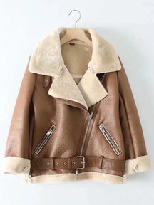 Casaco Feminino Acolchoado Faux com Gola