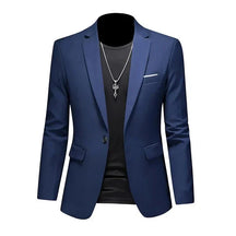Blazer Masculino Esporte Fino Liso TERNO006 G4 Sr Aflha Azul marinho P 