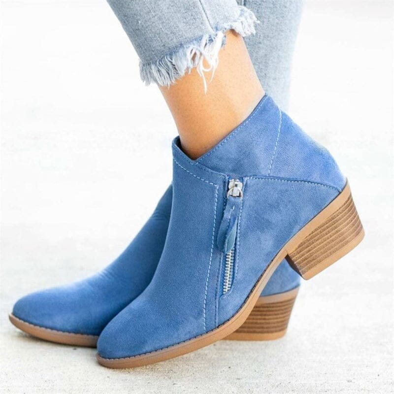 Bota Feminina de Salto FEMININO - CALÇADOS - BOTA DE SALTO Dashui Azul 35 