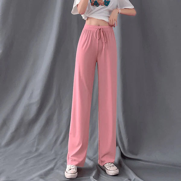 Calça de Seda Feminina - SilkPants Roupas (Calça Feminina 5) Dm Stores PP Rosa 