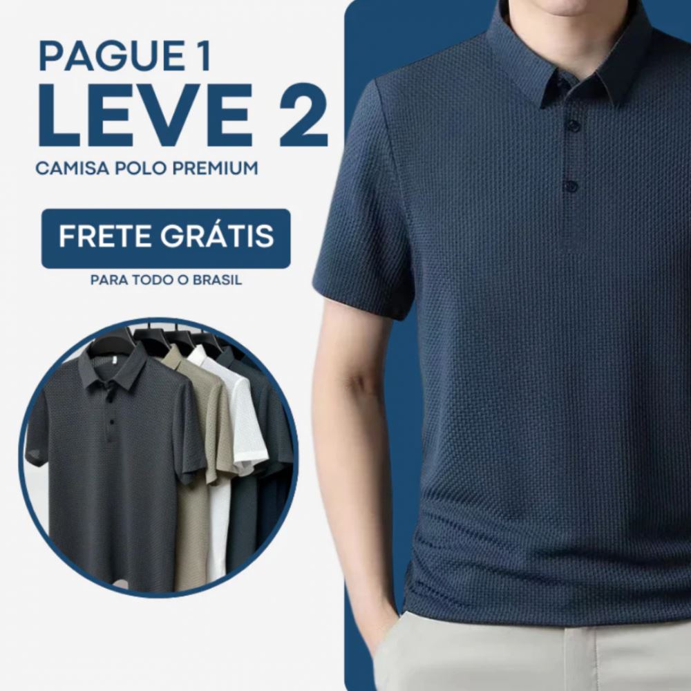 Camisa Polo Brisa Seda Gelo - [Pague 1 Leve 2] MASCULINO - ROUPAS - CAMISA 8 Dm Stores 