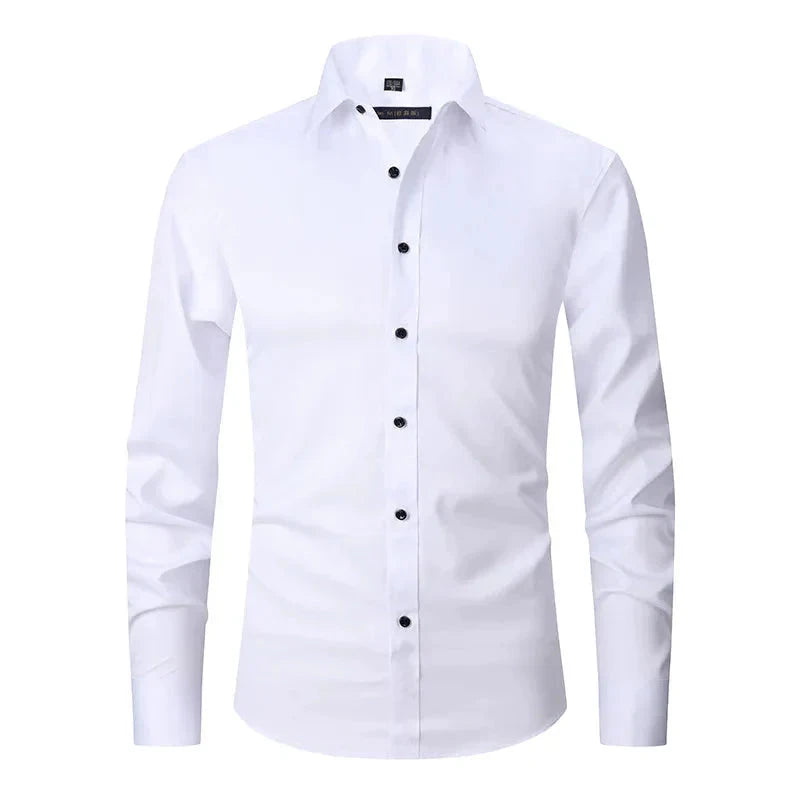 Camisa Social Masculina Elástica Slim Fit G3- Camisa social 02 Sr Aflha Branco 39 