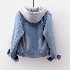 Jaqueta Jeans Feminina Com Capuz FEMININO - VESTUÁRIO - JAQUETA JEANS 2 Dm Stores 