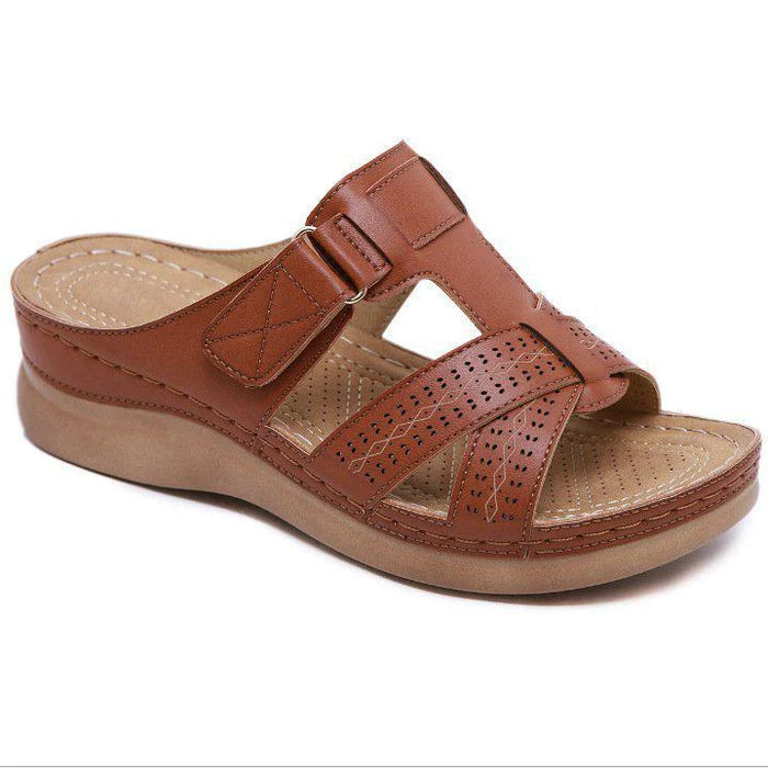 Sandália Feminina Ortopédica de Couro | OrthoStyle Calçados (Sandália Feminina 28) Dm Stores 35 Marrom 