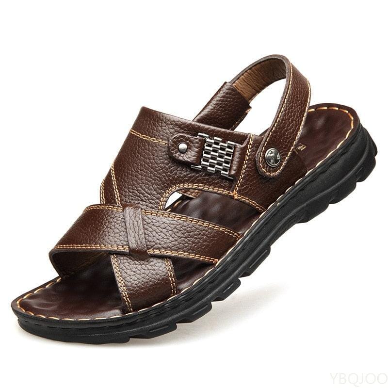 Sandália Ortopédica ConfortPlus Calçados (Sandália Masculina 4) Dm Stores 37 Marrom 