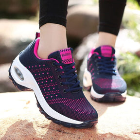 Tênis Ortopédico Anti Impacto - Confort Flex Calçados (Tênis Feminino 10) Dm Stores 33 Azul Escuro e Rosa 