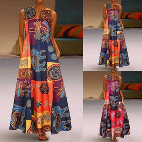 Vestido Longo Lili Estampado Roupas (Vestido 10) Dm Stores 
