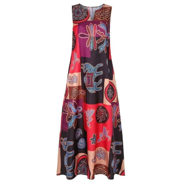 Vestido Longo Lili Estampado Roupas (Vestido 10) Dm Stores 